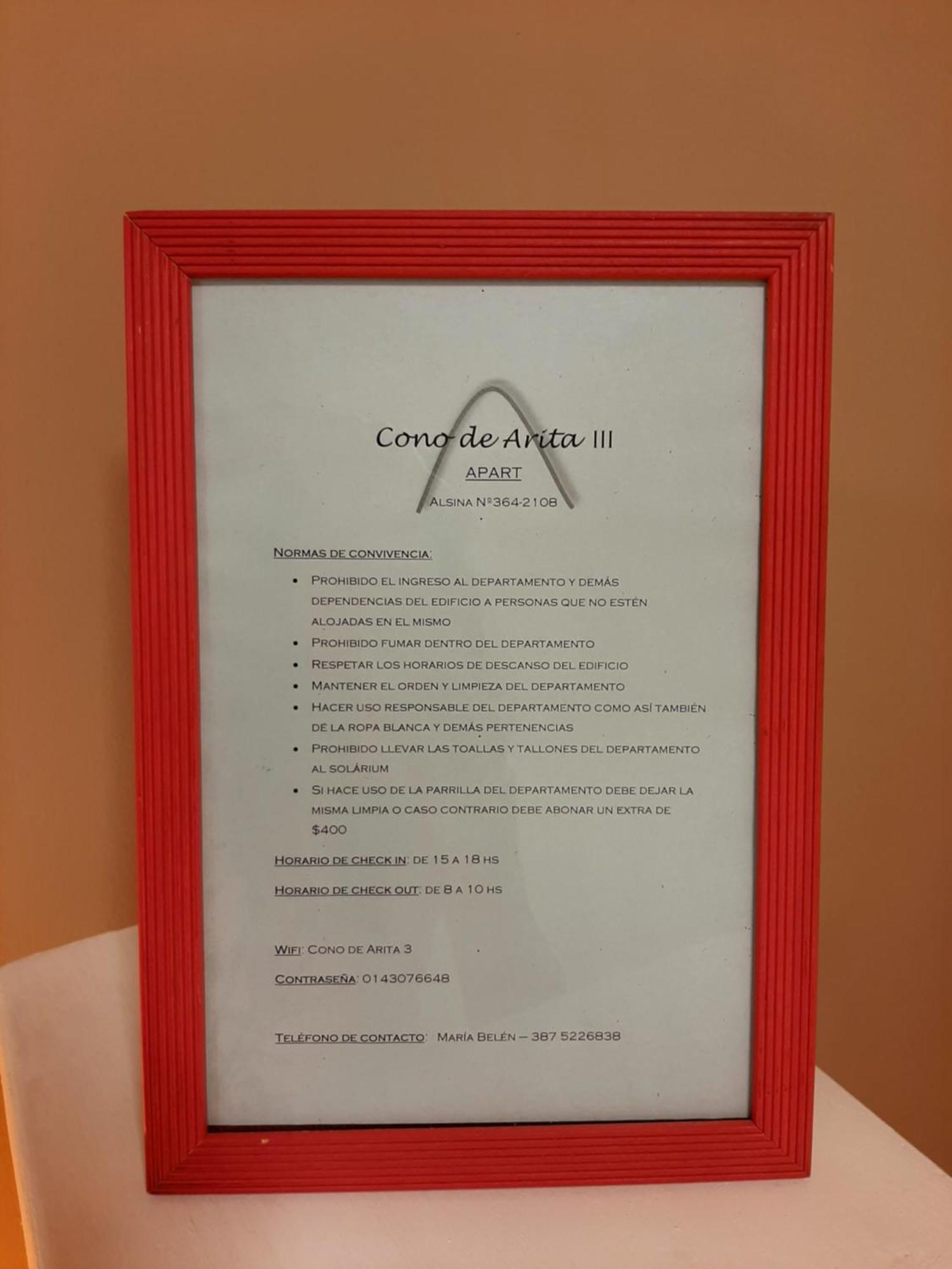 Cono De Arita Apartment Salta Cameră foto